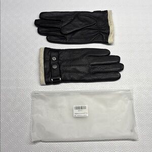 Men’s Leather Gloves Lined Black XL NWT